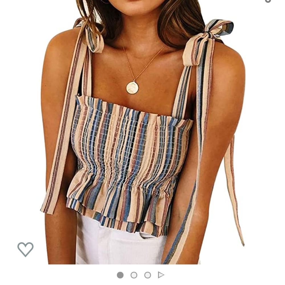 Smocked crop tank - Picture 4 of 5